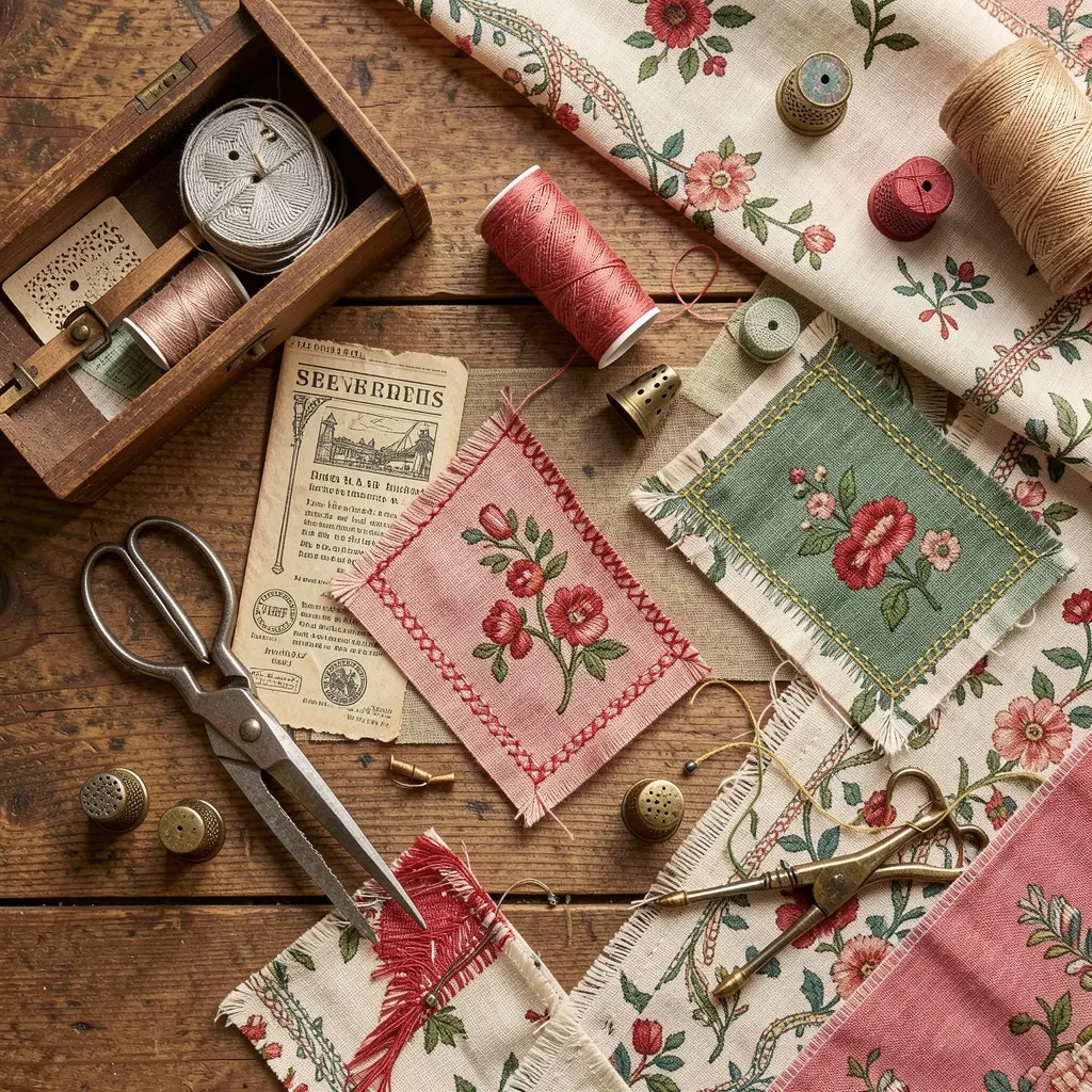 Broderi og sømmaterialer